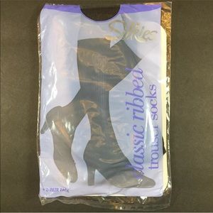 Silkies 2 pair/pk Classic Rib Trouser Nylon Socks